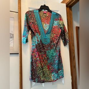 Swim Cover Up or Tunic Top with White Pants